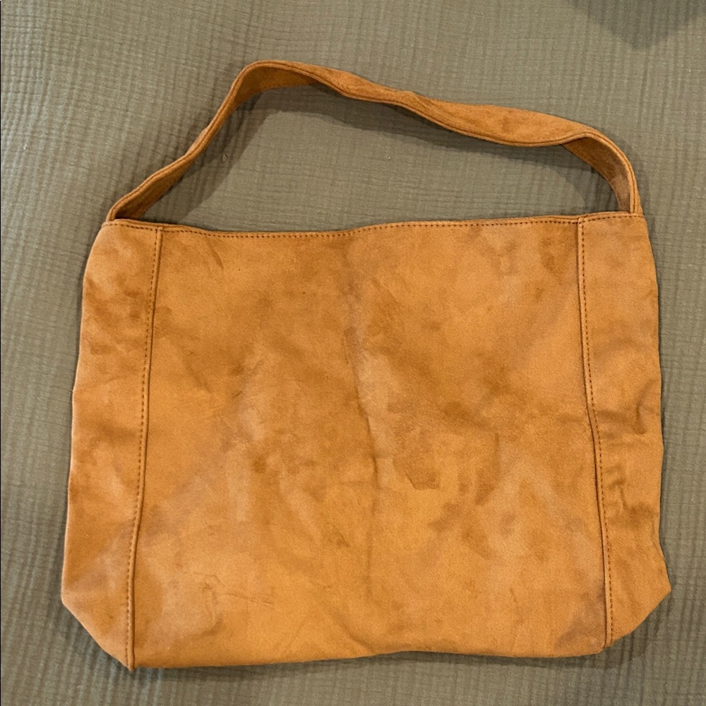 Tan Suede Shoulder Bag